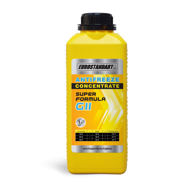 Охолоджувальна рідина EUROSTANDART ANTIFREEZE SUPER FORMULA G11 Yellow CONCENTRATE